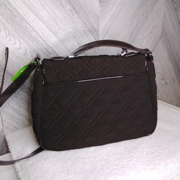 Vera Bradley Turn-lock Crossbody Classic Brown Purse Bag - Picture 4 of 10